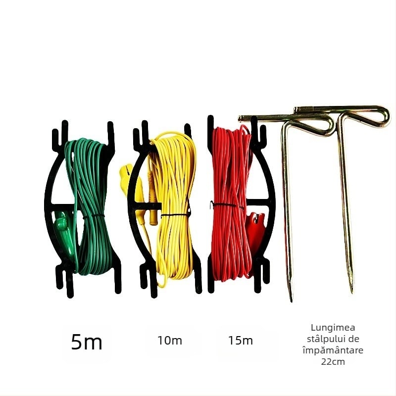 Tester de rezistență la împământare, digital, protecție la trăsnet, măsurarea rezistenței solului