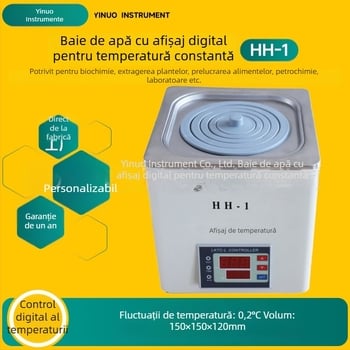 Baie de apă de laborator cu control digital al temperaturii - rezervor din oțel inoxidabil, Model Hh-4j, Intervalul de temperatură de la temperatura ambientală până la 99,9°C, Precizie ±0,5°C