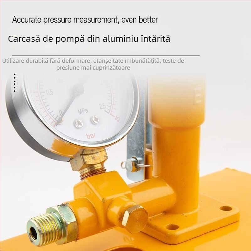Pompă manuală de testare a presiunii pentru țevi PPR, detector de scurgeri pentru încălzire prin pardoseală, pompă de creștere a presiunii pentru instalații de apă casnice
