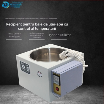 Baie de ulei-apă pentru laborator, display digital, model HH-WO, interval temperatură până la 300°C, stabilitate ±1°C, oțel inoxidabil