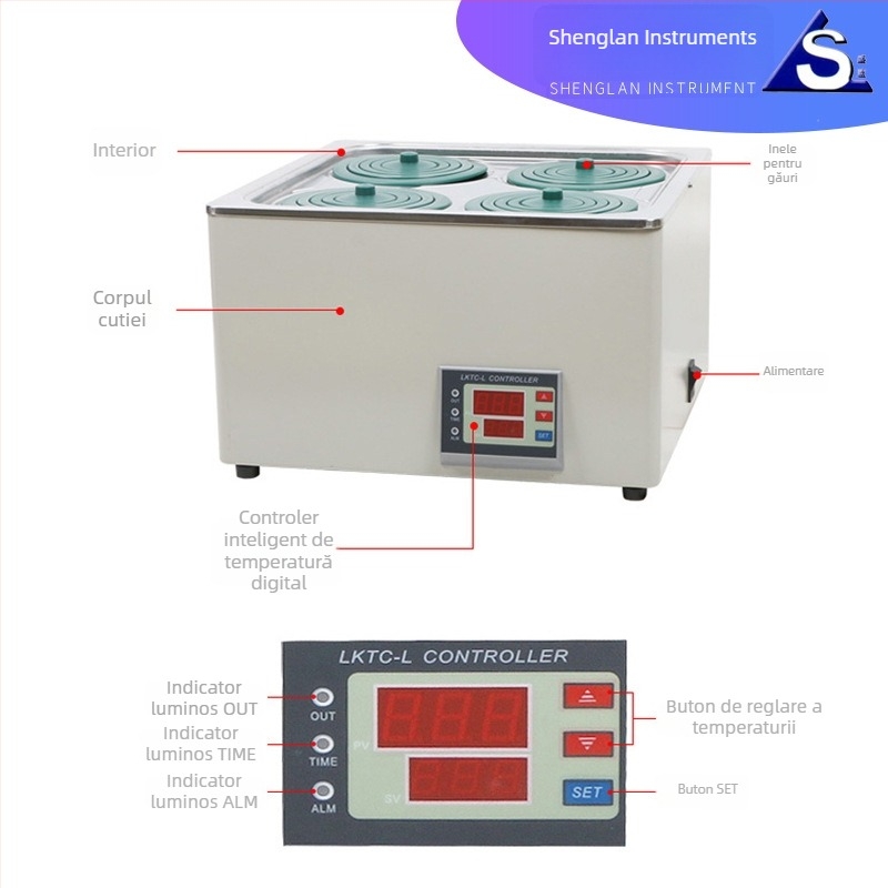 Bain de apă electric cu afișaj digital, pentru laborator și uz casnic, vas cu 1/2/4/6 găuri