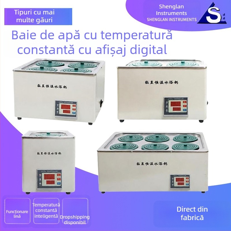 Bain de apă electric cu afișaj digital, pentru laborator și uz casnic, vas cu 1/2/4/6 găuri
