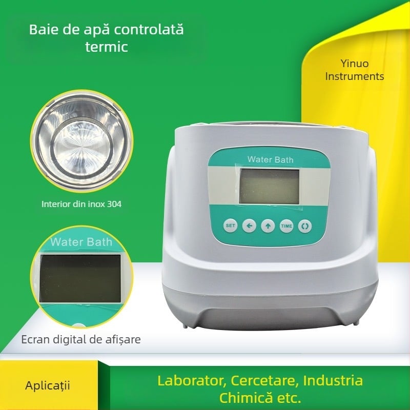 Baie termostatică QW-FAD, încălzire electrică de înaltă putere, oțel inoxidabil, control digital al temperaturii, precizie ±0,5°C