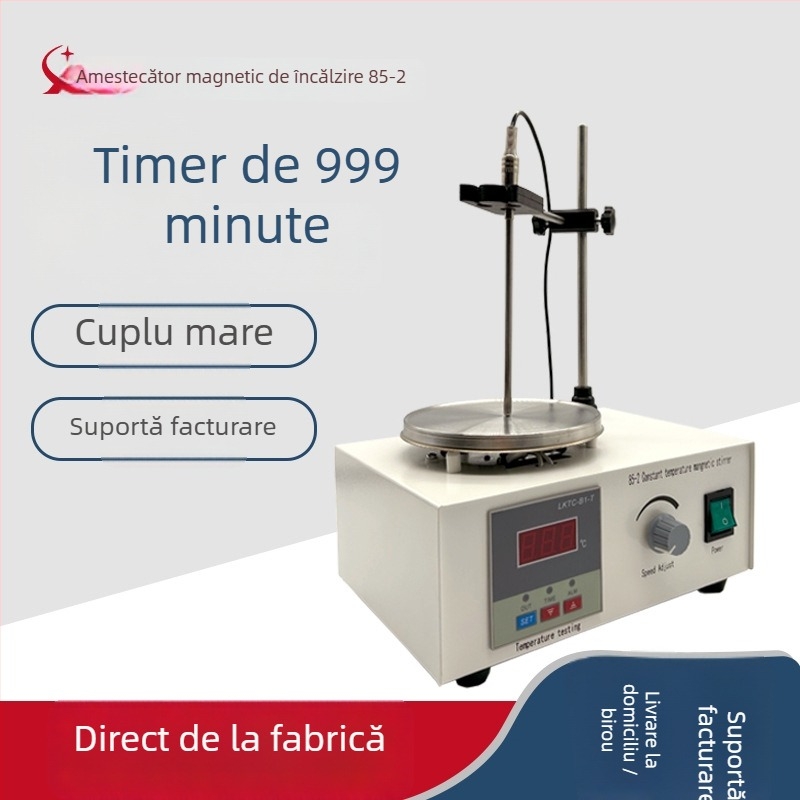 85-2 Amestecător magnetic cu încălzitor, temporizare digitală pentru laborator, 2000 ml, 110-240V