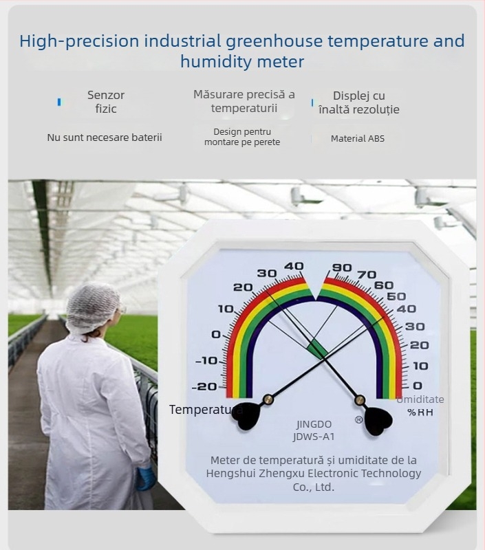 Monitor de temperatură și umiditate pentru seră, afișaj digital, înregistrări maxime/minime, model L-260