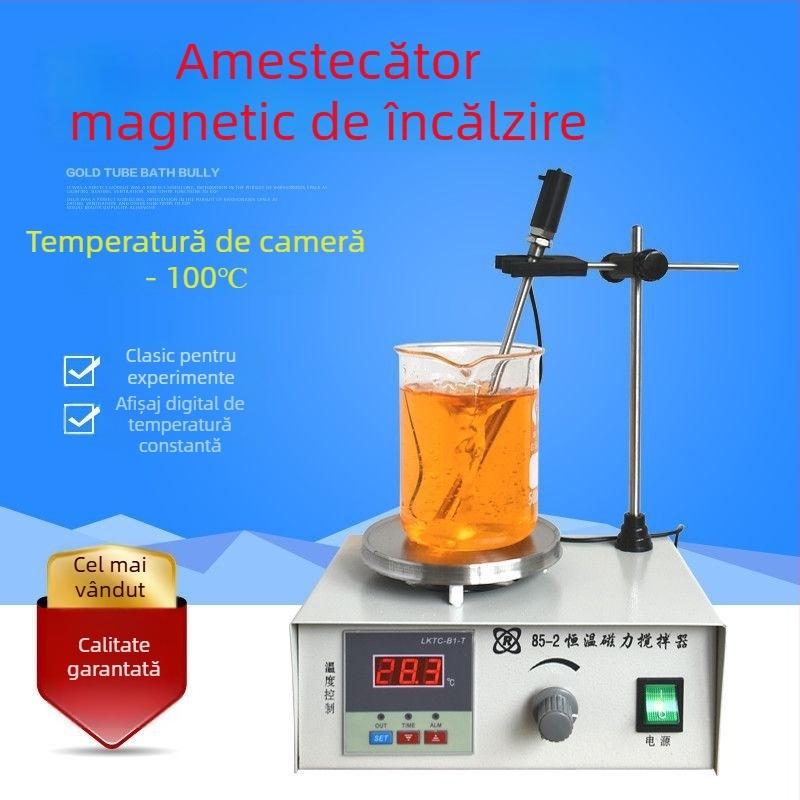 Amestecător magnetic cu afișaj digital, temperatură constantă și încălzire electromagnetică, 85-2A/79-1, mixer de laborator chimic
