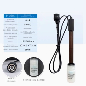 Metru de pH pentru laborator, de birou, model Phs, marcă Pu chun, interval pH 0.00–14.00, 220V