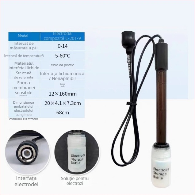 Metru de pH pentru laborator, de birou, model Phs, marcă Pu chun, interval pH 0.00–14.00, 220V