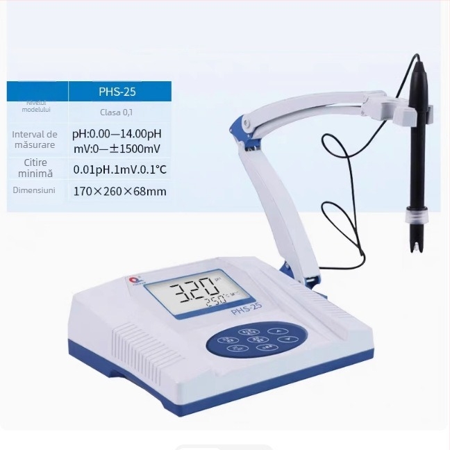 Metru de pH pentru laborator, de birou, model Phs, marcă Pu chun, interval pH 0.00–14.00, 220V