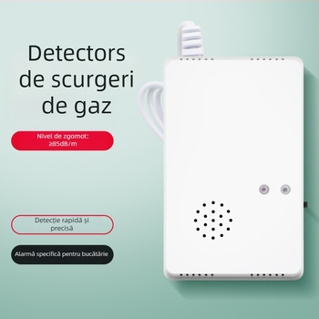 Detector de gaz combustibil montat pe perete GA002EU, tip fix, pentru gaze de cărbune și gaze naturale, 220V, 150 g