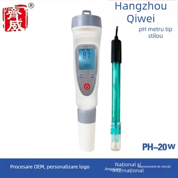 Măsurător de pH portabil PH-20 cu afișaj digital, electrodă compozită încorporată, precizie ±0,1 pH