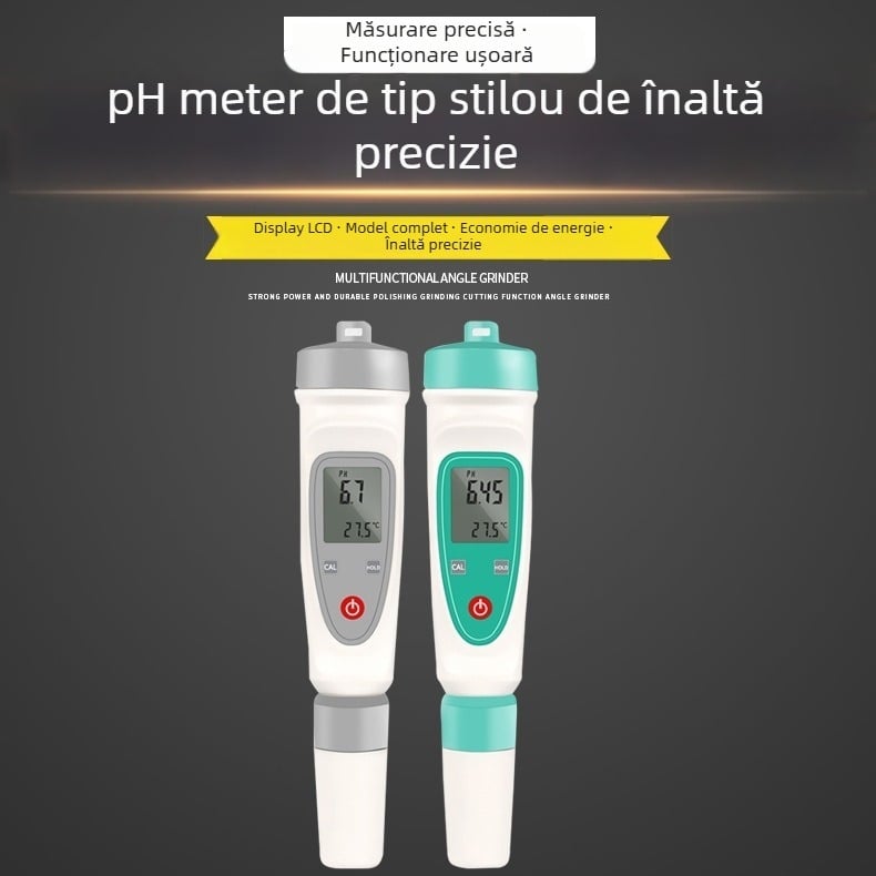 Măsurător de pH portabil PH-20 cu afișaj digital, electrodă compozită încorporată, precizie ±0,1 pH