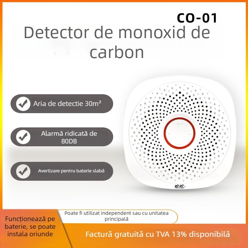 Alarmă de monoxid de carbon pentru interior, acasă și bucătărie — detector de gaze combustibile Oracle Guard