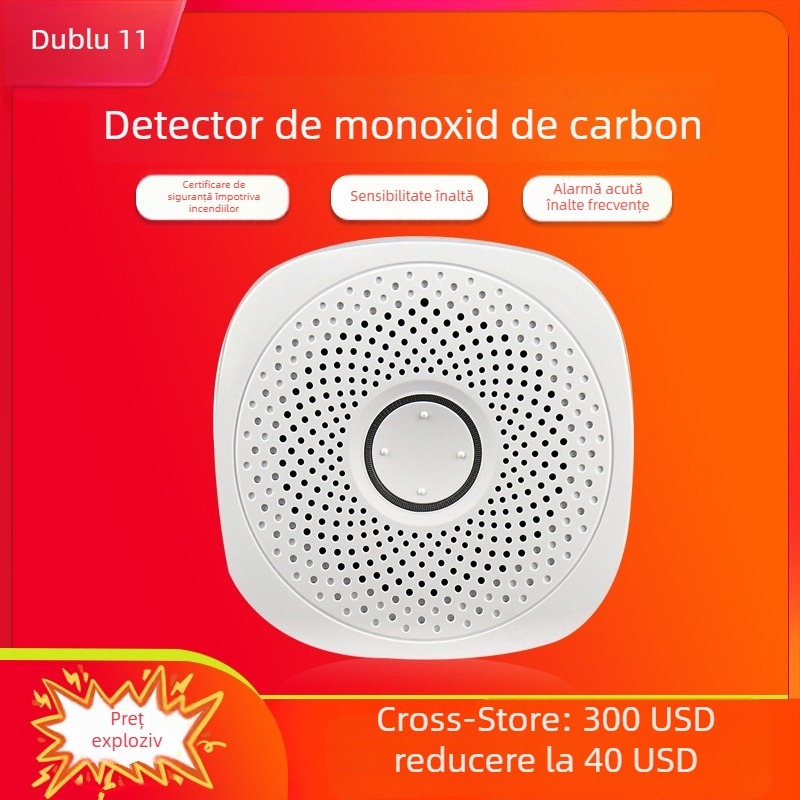 Alarmă de monoxid de carbon pentru interior, acasă și bucătărie — detector de gaze combustibile Oracle Guard
