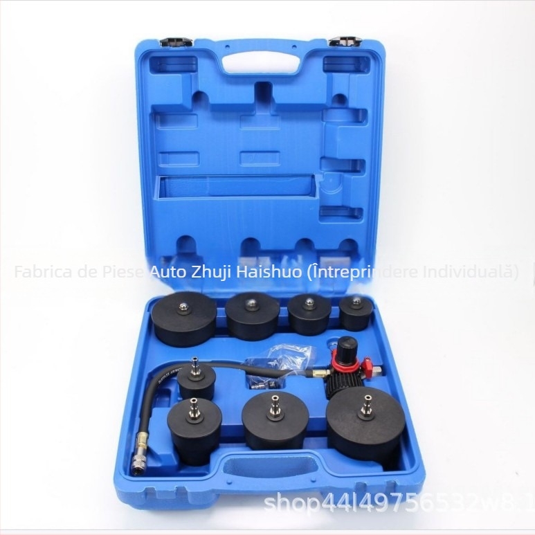 Detector pentru sistemul de scurgeri al turbocompresorului cu detector pentru sistemul de roți din tablă – set de 9 piese, oțel aliaj, universal