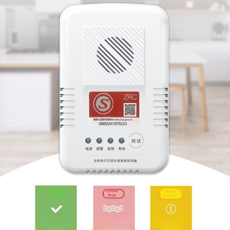 Detector fix de scurgeri de gaze inflamabile, uz casnic – metan/gaz natural/gaz lichefiat/propan, model PG-R03D, 220V/50Hz