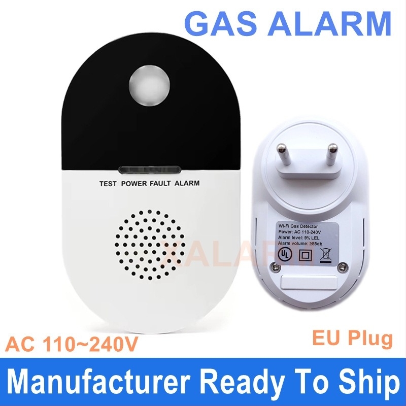 Detector de gaz cu conectare directă, detecție 360°, 100–240 V, comunicație wireless, modelul 502, alarmă sonoră și luminoasă