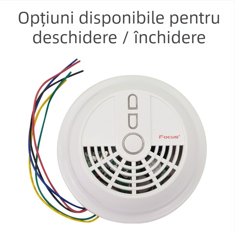 Detector de alarmă pentru gaze MD2003, 12V, detecție 360°, fără fir, montat pe perete