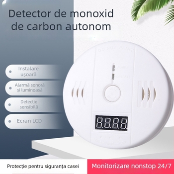 Detector 3 în 1 CO, incendiu şi gaz cu afișaj LCD – model DY-830; alimentare: baterii 3×9V sau DC12V; detecție 360° până la 5 m; wireless cu alarmă sonoră şi luminoasă