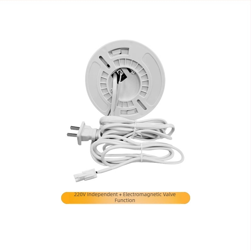 Alarmă de gaz XL-202 pentru gaze naturale și LPG, detecție la 360°, montaj pe tavan, cablare, alimentare 12VDC–220VAC, alarmă sonoră și luminoasă