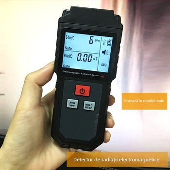 Agoal EMF tester 825 – detector de scurgeri de microunde și monitor pentru radiații electromagnetice de uz casnic, alimentare 6.3–50 V