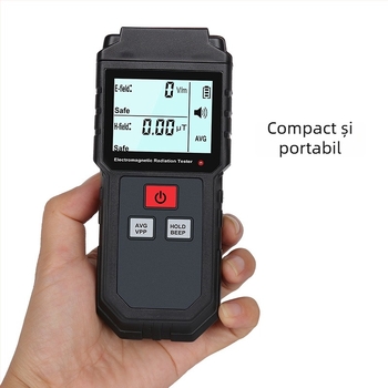 Agoal EMF tester 825 – detector de scurgeri de microunde și monitor pentru radiații electromagnetice de uz casnic, alimentare 6.3–50 V