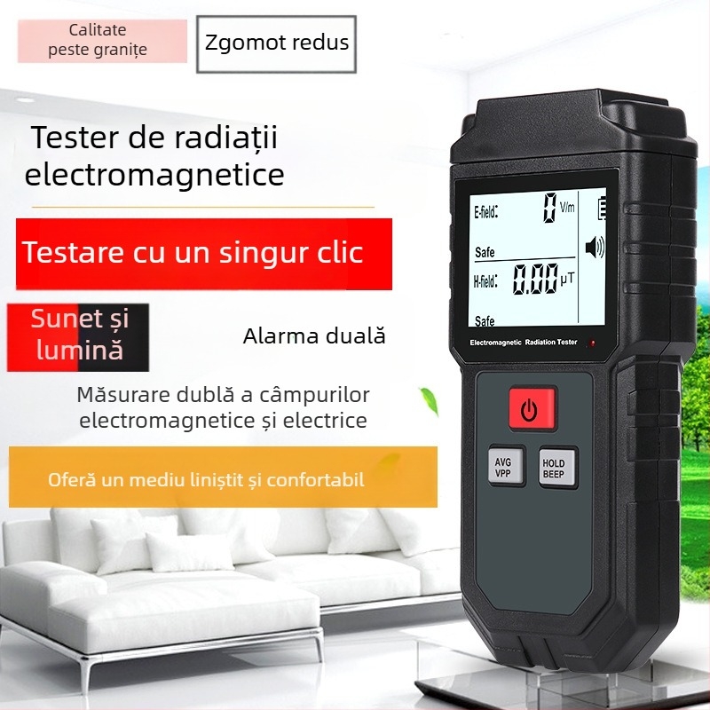 Agoal EMF tester 825 – detector de scurgeri de microunde și monitor pentru radiații electromagnetice de uz casnic, alimentare 6.3–50 V