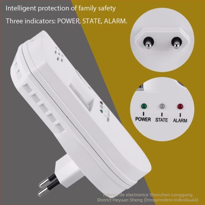 Alarmă de gaz cu afișaj digital, detector pentru gaze inflamabile, alimentare AC/DC, intrare 12–16V, putere de ieșire 80W