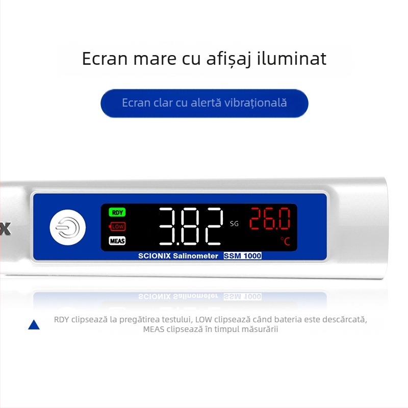 Scionix Refractometru Digital de Sălinitate, interval 0-50%, precizie înaltă, afișaj digital