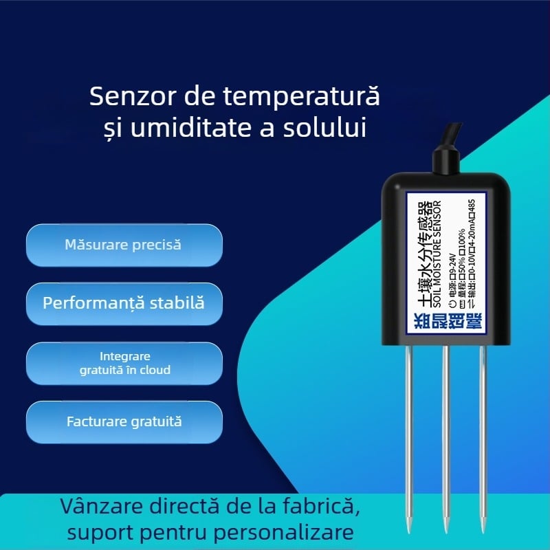 Senzor pentru temperatura și umiditate a solului cu detecție a metalelor grele, model JS-SENSOR-SOIL