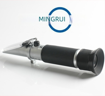 Refractometru prismatic Ming Rui LB18T pentru măsurarea zahărului în bomboane din fructe, interval 0-18 Brix, rezoluție 0.1 Brix, greutate 210 g