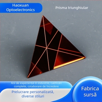 Instrument optic cu prismă triunghiulară, marca Haoxuan, număr de produs: Prismă triunghiulară, nu este importat, potrivit pentru aerospațiu, medical, militar și aplicații optice