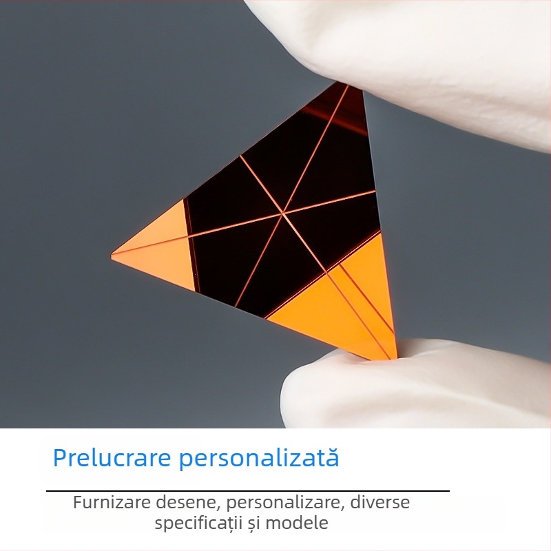Instrument optic cu prismă triunghiulară, marca Haoxuan, număr de produs: Prismă triunghiulară, nu este importat, potrivit pentru aerospațiu, medical, militar și aplicații optice