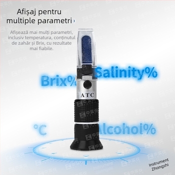 Gerhong WZS 10 Refractometru portabil pentru concentrația de zahăr, dulceață și salinitate în miere și lichide de răcire