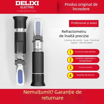 Delixi DLX-ARH100 refractometru portabil pentru salinitate și concentrația apei de mare, destinat aplicațiilor alimentare