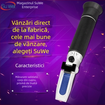 Refraktometru Abbe pentru concentrația de zahăr în sucuri de fructe, lapte de soia și miere; interval de măsurare 0-90% Brix; model 0-90%