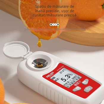 Delixi monitor portabil de concentrație a zahărului pentru fructe și soluții cu zahăr, rezoluție 0.1, precizie ±0.2%