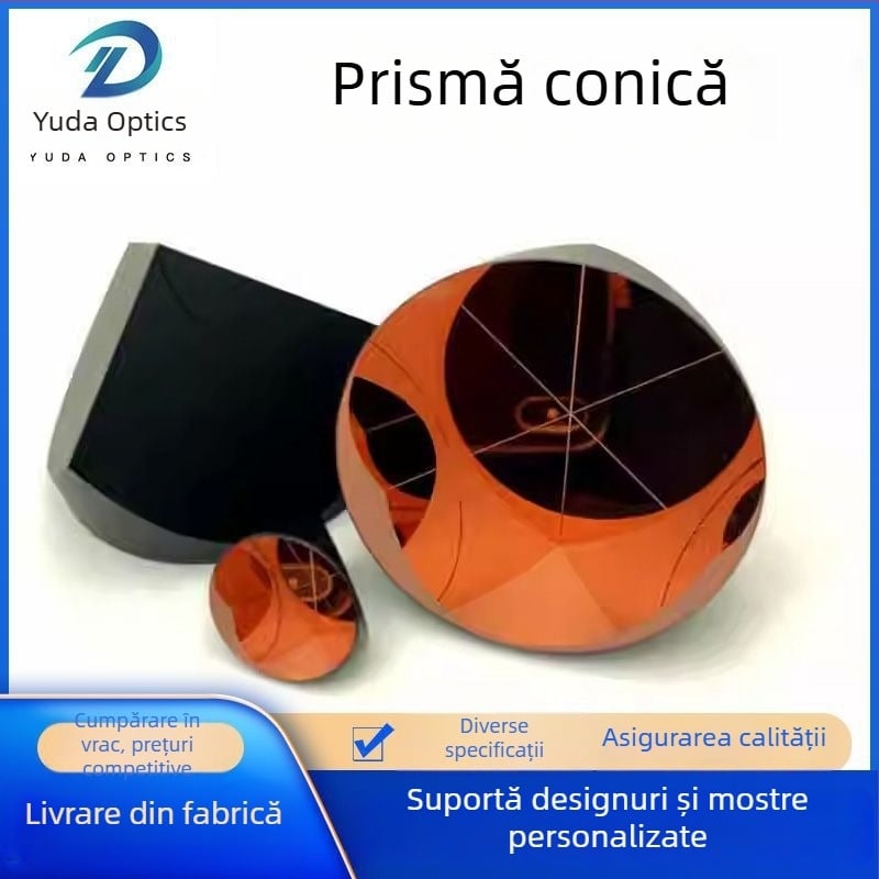Prismă piramidală cu acoperire optică, lentilă din sticlă, diametrul 25,4 mm, precizie înaltă