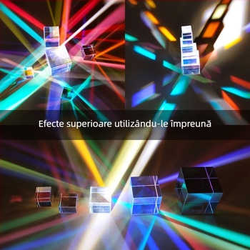 Cub-prism cu șase fețe, prismă spectroscopică pentru experimente științifice și didactice, Csxh, cod Hy 608312600704