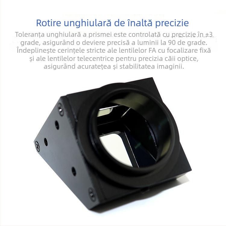CS-P prismă de 90° din sticlă optică, precizie înaltă, reflexie internă totală, mai multe dimensiuni de filet