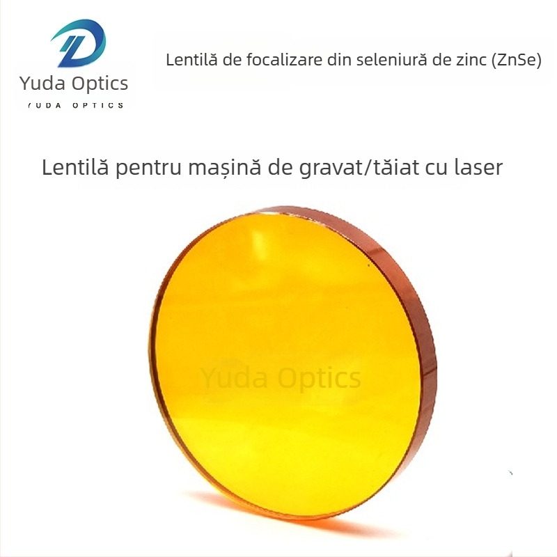 Lentilă focalizare ZnSe pentru laser CO2, putere mare, diametru φ25 mm, gravură și tăiere