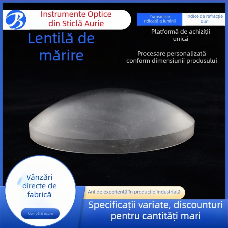 Lentilă opticӑ brută pentru microscop și telescop — prelucrare de fabrică, Golden Glass Optics, pentru Iluminare LED, teste digitale, AR/VR