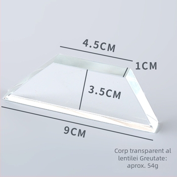 Set de lentile optice pentru fizică, gimnaziu, echipament de laborator pentru experimente optice, lupă trapezoidală, optică cu transmisie înaltă