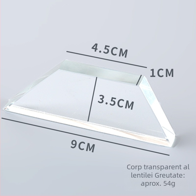 Set de lentile optice pentru fizică, gimnaziu, echipament de laborator pentru experimente optice, lupă trapezoidală, optică cu transmisie înaltă
