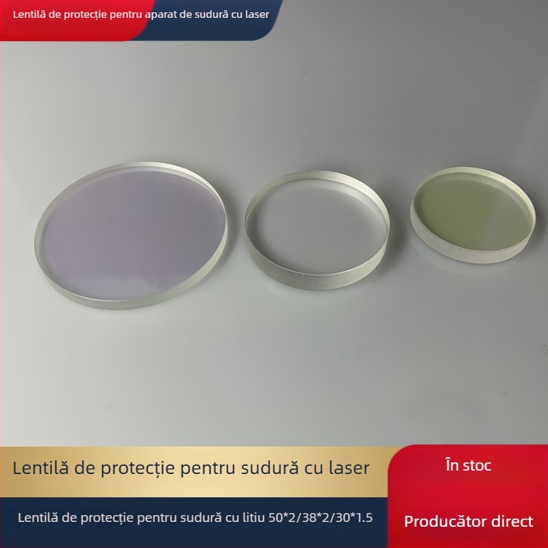 Lentilă de protecție pentru sudură baterii litiu, 30×1.5; lentilă pentru fereastra mașinii de sudură cu laser, 50×2/55×1.5, acoperire AR