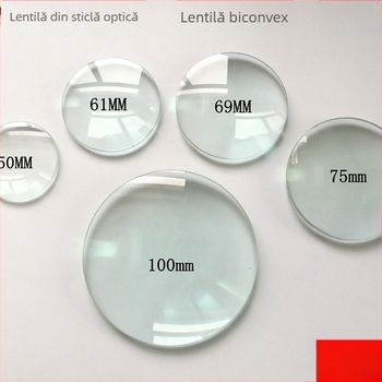 Lentilă de mărire din sticlă optică, lentilă convexă, focalizare a imaginii, mărire