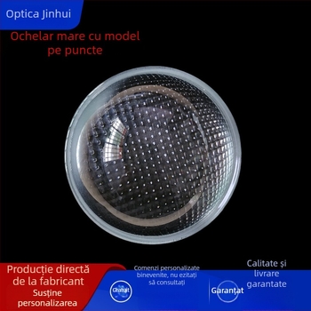 Lentilă de far pentru mașină, sticlă borosilicată, textură bead-sunburst pe suprafață, model 78, pentru iluminare LED