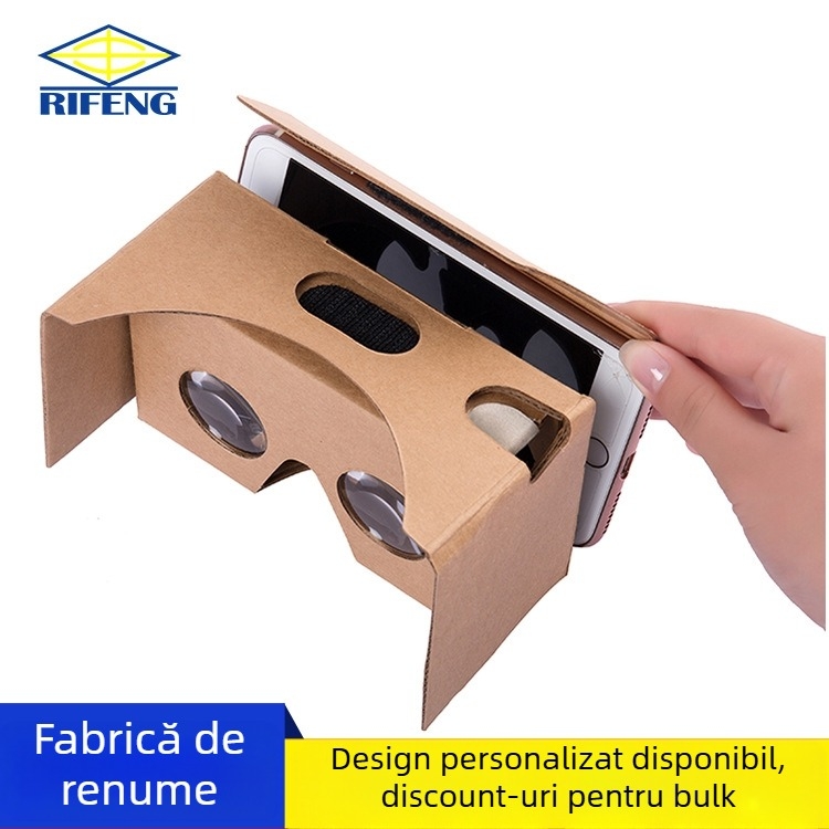 RF-A033 Ochelari VR din carton cu lentilă din acril — personalizare disponibilă, pachet de 100 buc., potriviți pentru home theater și cadouri pentru evenimente.
