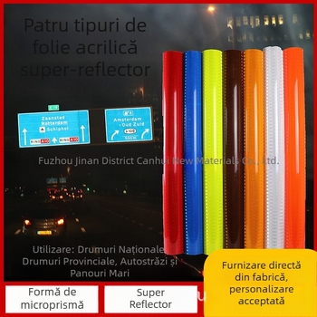Standard național 2345 Film reflexiv, Prismă acrilică, Rezistență înaltă, Autocolant reflexiv diamant, Strălucire ridicată