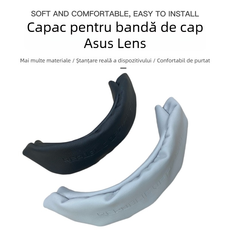 Acoperire din piele pentru banda de cap a cascălor ROG Prism Delta — confortabil de purtat, OEM, compatibil cu Asus ROG Prism Delta
